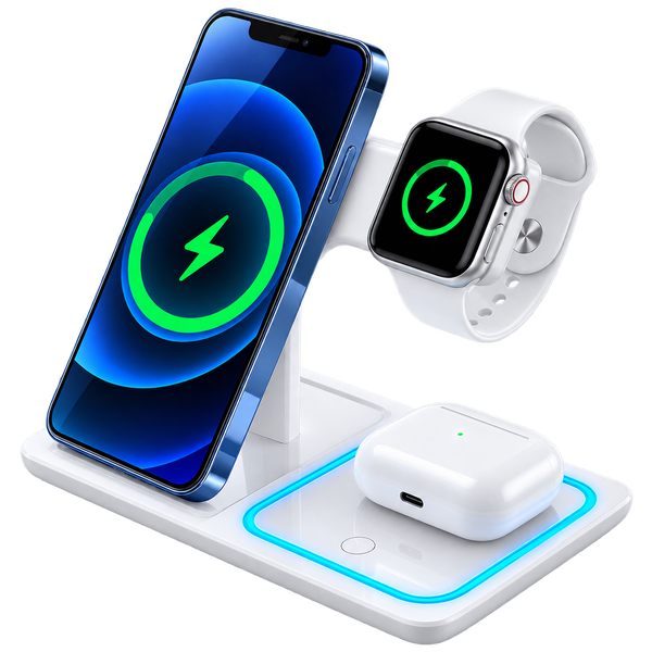 Cargador Inalámbrico Plegable 3 en 1