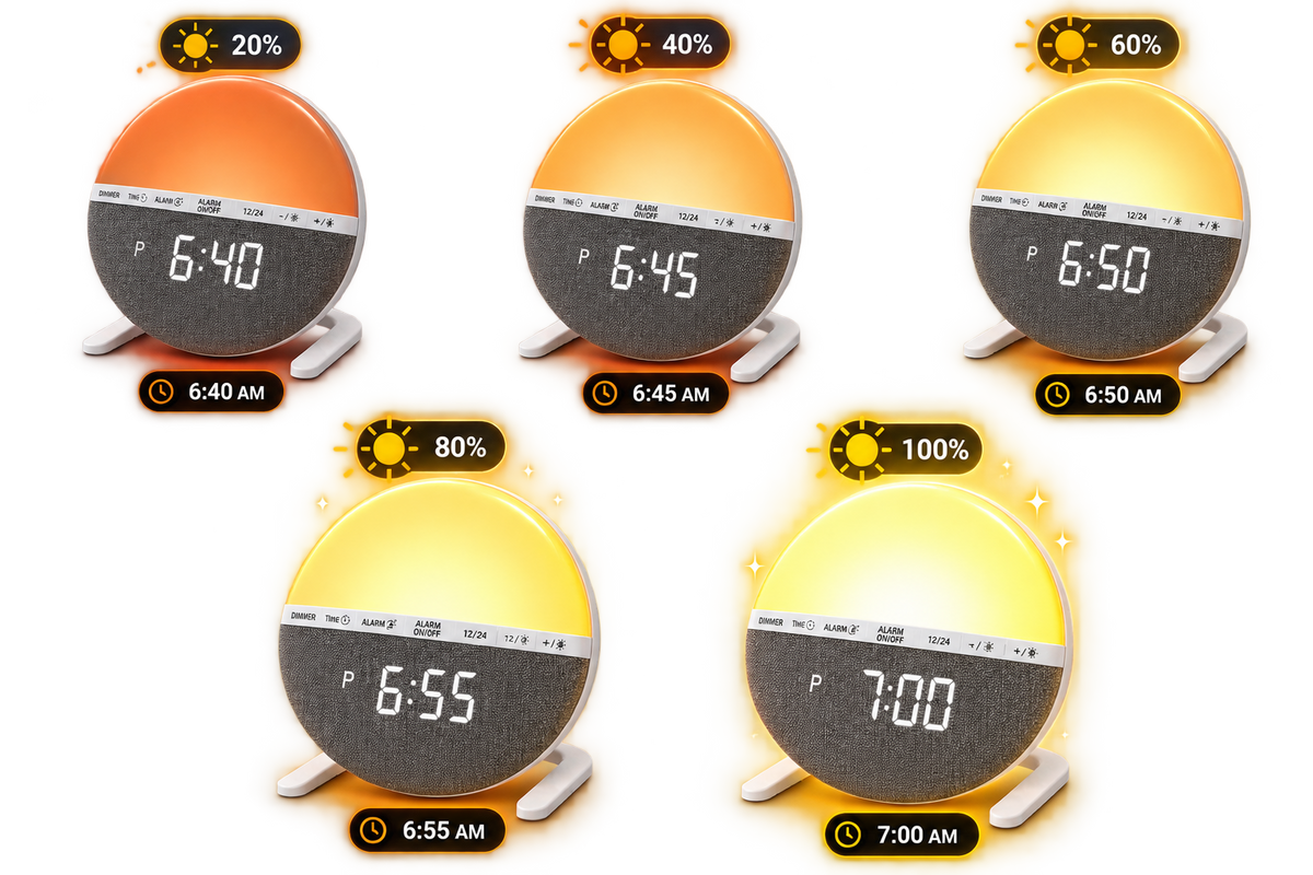 Reloj Despertador con Simulación de Amanecer