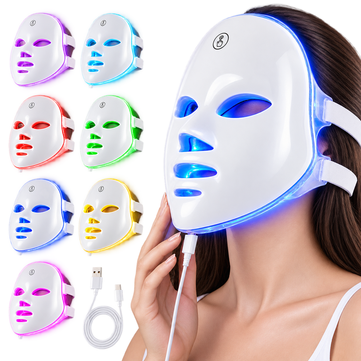 Máscara Facial de Fototerapia LED
