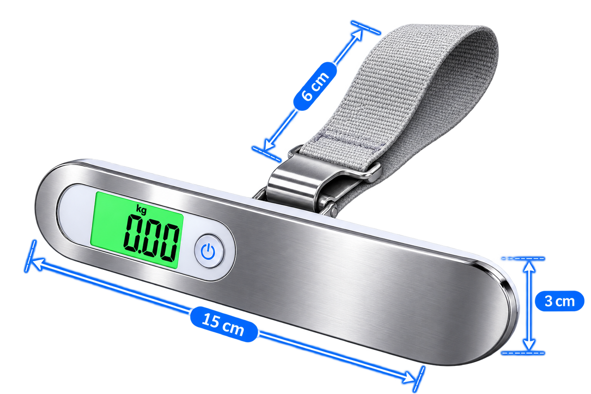 Báscula Digital Portátil para Equipaje (50 kg)