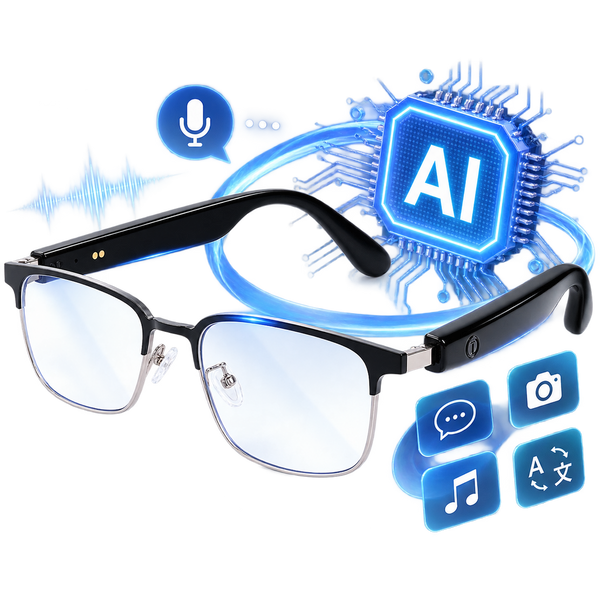 Gafas Inteligentes con Traducción IA y Audio Bluetooth