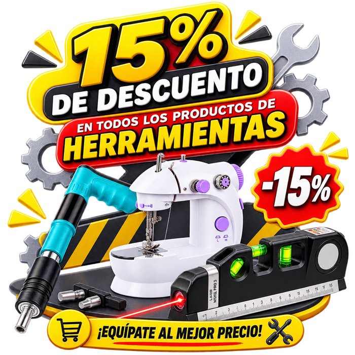 ¡Todos los productos de herramientas con un 15% de descuento!